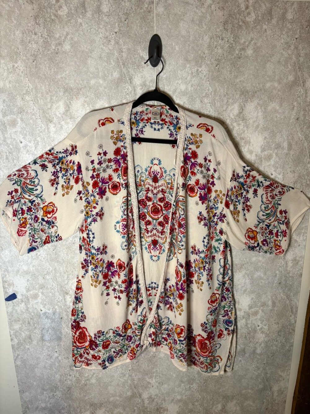 🌺 Bila Floral Kimono Cardigan (Boho Floral) — Size M/L